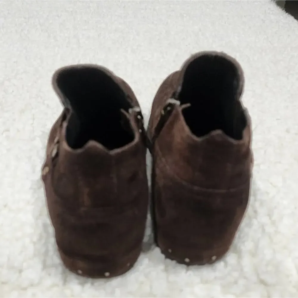 Donald J. PLINER Bakula chocolate brown suede leather boots size‎ 8